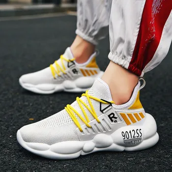 

Men Sneakers Casual Shoes Slip on Breathable Fly Weave Training Sport Sneakers