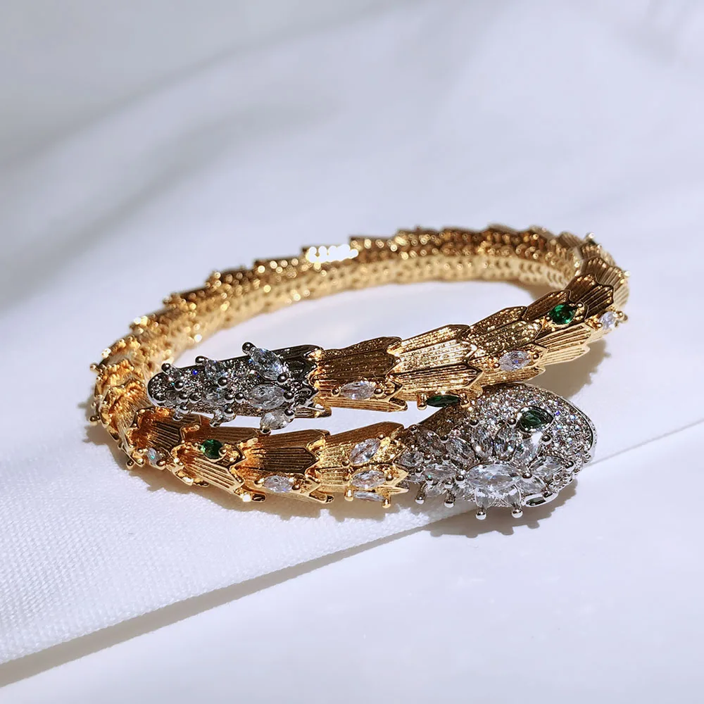 Romantic Classic Snake Bracelet Women's Accessories Dominant, Shiny Exquisite AAA Zircon Party Fashion Luxury Brand Jewelry 2023