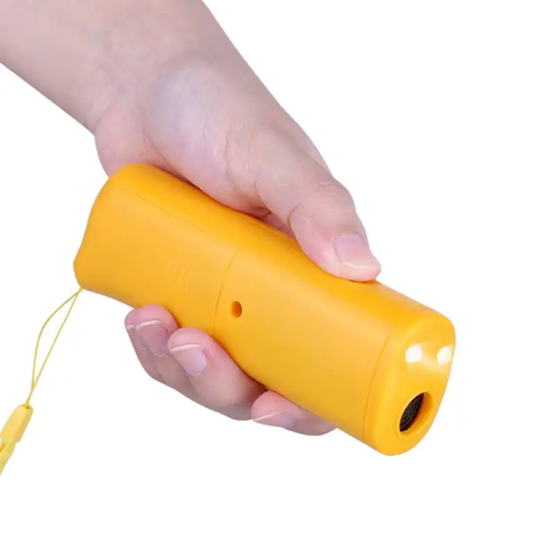 Ультразвуковой собачий тренировочный регулятор для репеллента тренажер устройство 3 в 1 анти-Лай Стоп коры устройство для тренировки домашних животных без батареи - Цвет: Yellow