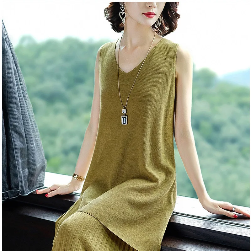 

Fashion Dress Outfit Women's 2019 Spring And Autumn New Style Network hong yang Gas Vest Sweater Skirt Two-Piece Set Fashion