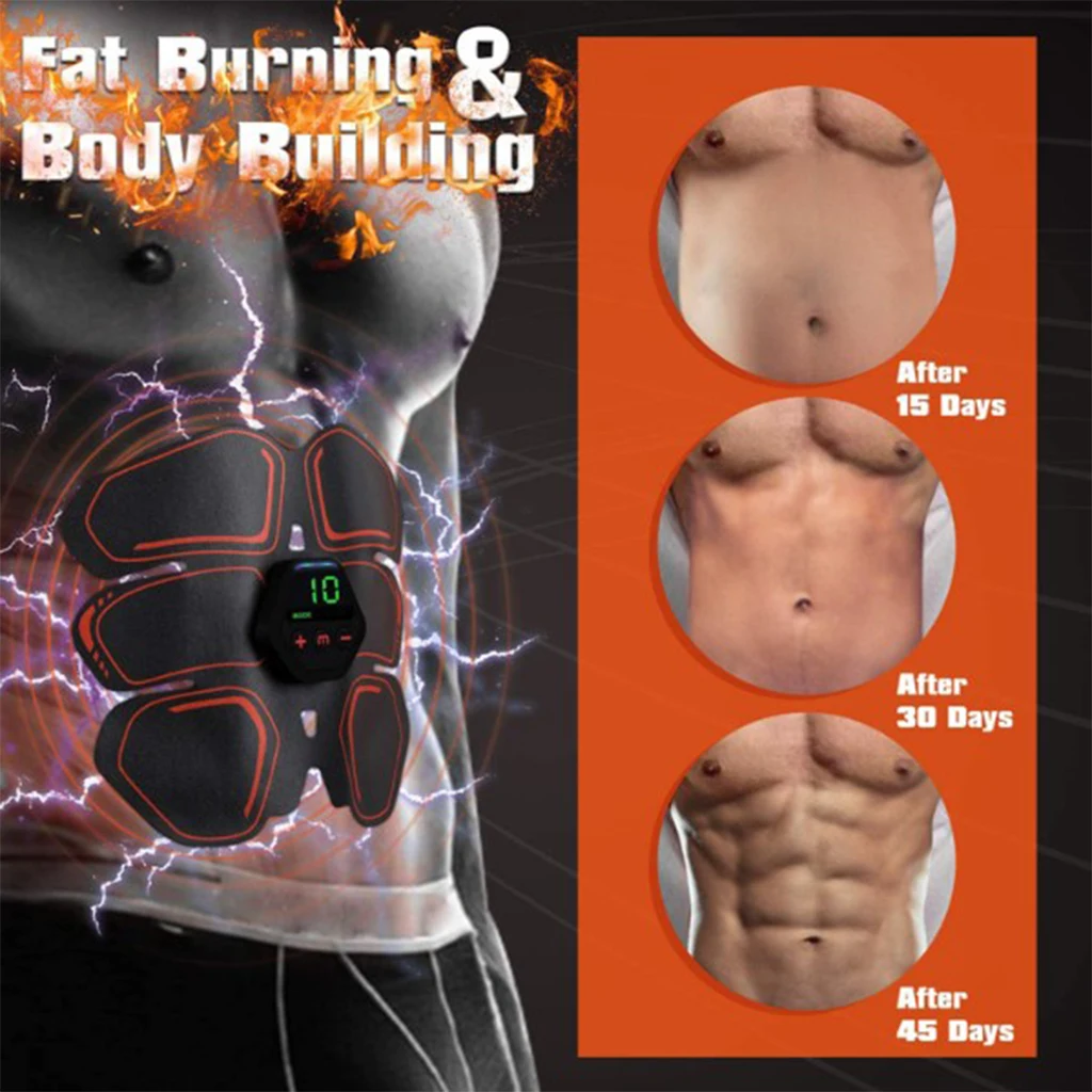 Smart Abdominal Stimulator Abs Arm Trainer Workout Office Exercise Training Belt Abdominal Muscle Stimulator Hip Trainer Toner