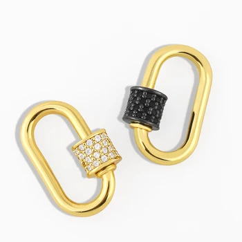 

OCESRIO DIY Pendant Carabiner Rectangle Screw Clasps Decoration For Hand made Mesh Chains Gothic Jewelry Making Supplies cspa002