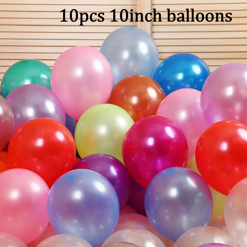 Дисней Принцесса Ариэль День Рождения украшения для девочек вечерние принадлежности одноразовая посуда скатерть баннер чашки набор сувениров - Цвет: 10pcs balloons
