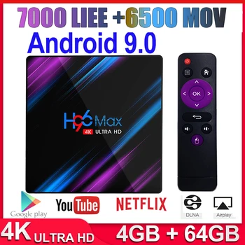 

tv box android 9 box smart tv box Rockchip boxes RK3318 h96 max Google tv Box smart console tv boxing Youtube set top box