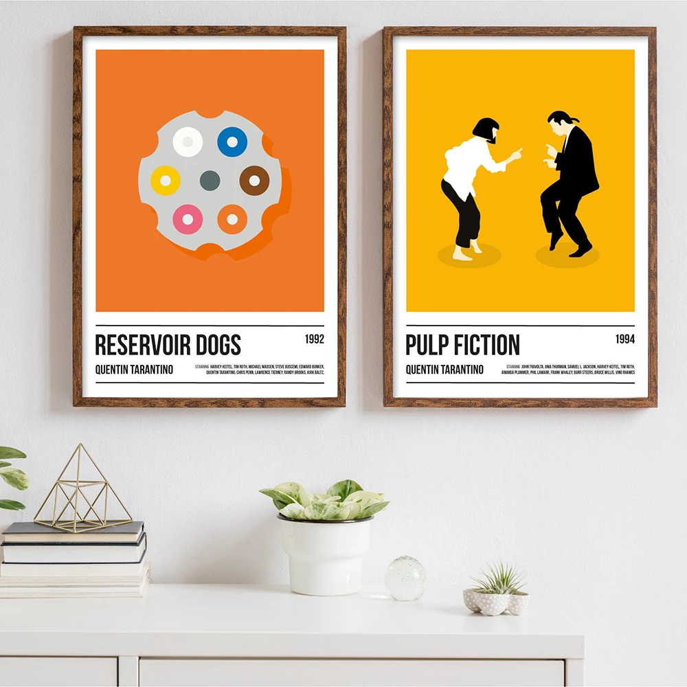 

Dogs Poster Canvas Prints Dirty Dancing Movie Painting Vintage Pulp Fiction Film Picture Boyfriend Christmas Gift Home Decor