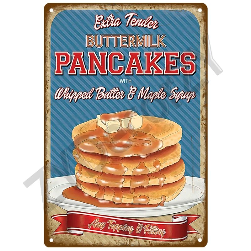 DINER Retro Tin Sign Poster Vintage Wall Posters Metal Sign Decorative Wall Plate Kitchen Plaque Metal Vintage Decor Accessories metal wall signs metal signs metal wall art