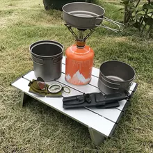 Портативный мини-стол для пикника, пляжа, кемпинга, путешествий, 7075 Алюминиевый Сверхлегкий складной водонепроницаемый складной 40*29*12 см