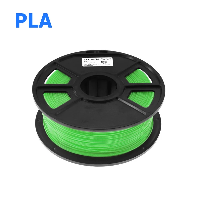 PLA green 1kg Нить для 3D-принтера PLA или ABS на выбор 1,75 мм 1 кг пластиковые резиновые расходные материалы материал 8 цветов нить для 3D-принтера DIY - Цвет: PLA green 1kg
