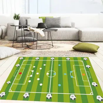 

3D Office Football Fabric Patterned Cover Carpets Waterproof For Living Room Colourful Home Decor Rugs