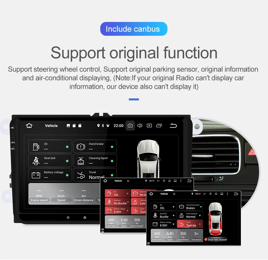 Perfect Android 9.0 Car Multimedia Player Navigation Car Radio 2 Din Stereo DVD For Mercedes Benz SMART 2016 VW Touareg Multivan T5 2010 22