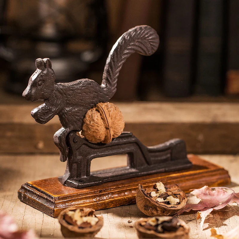 squirrel play wooden tabletop kitchen