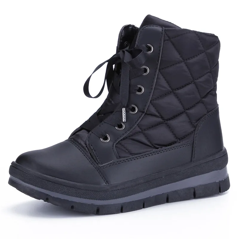 MORAZORA NEW Winter Snow boots lace up solid color wool thick fur flat ankle boots women fashion platform boots