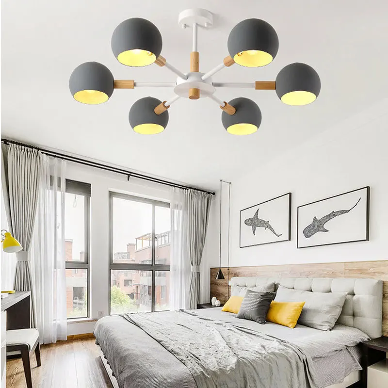 

A Modern Concise Maka Dragon Chandelier Restaurant Bedroom Attract Top Light Originality Solid Wood Study Lamps And Lanterns