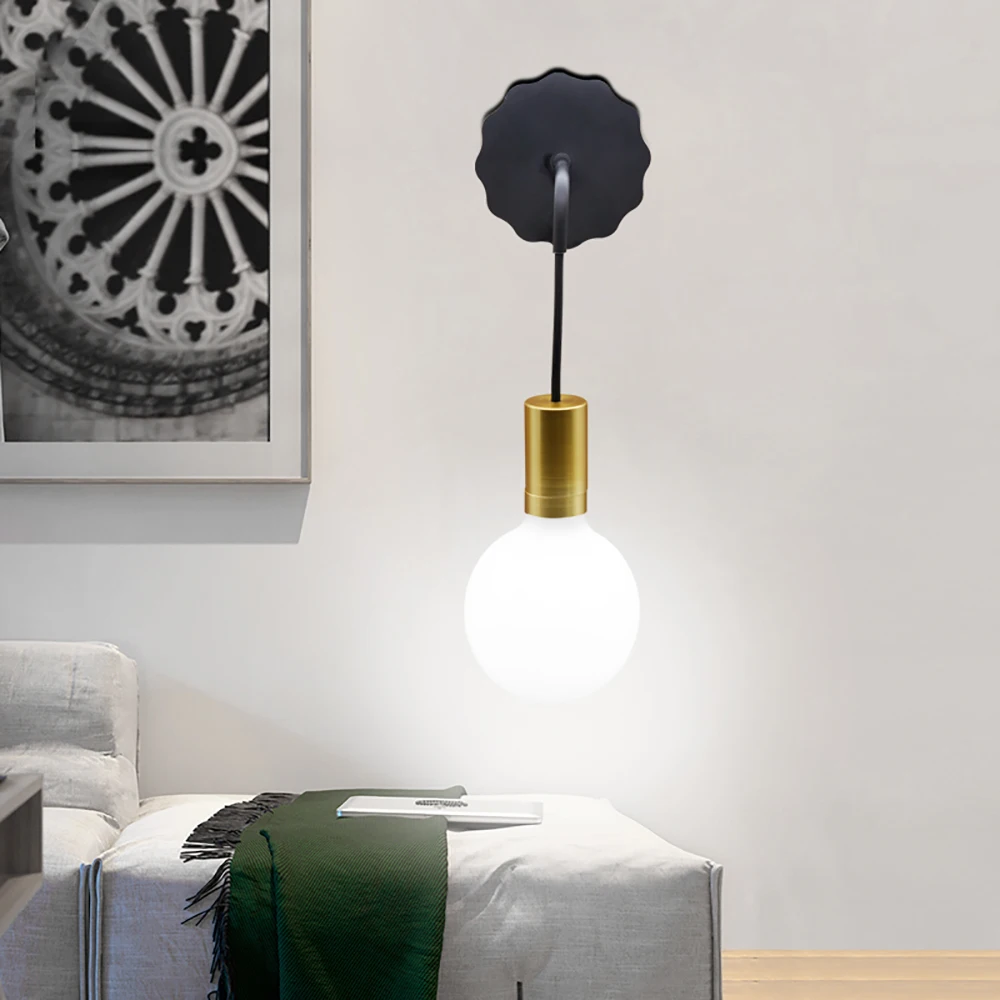 Скандинавские креативные длинные руки регулируемые вверх и вниз спальня настенный светильник белый черный бра Кабинет гостиная столовая настенная лампа