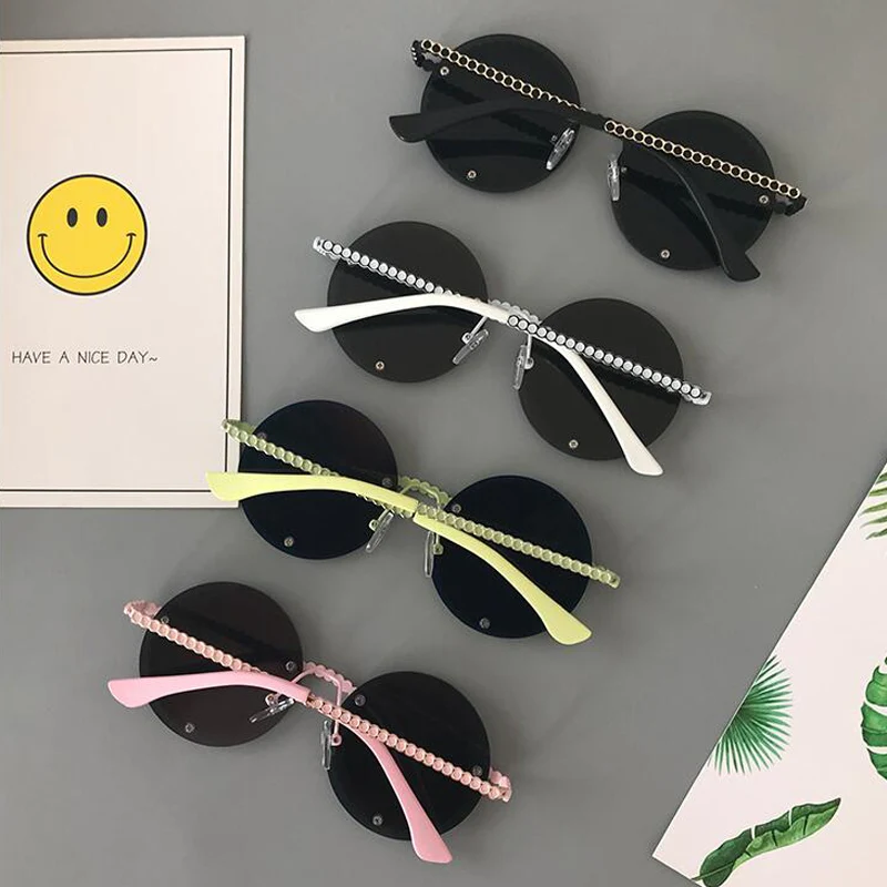 Seemfly модные детские солнцезащитные очки в круглой оправе солнцезащитные очки металлические детские уличные ультрафиолетовые очки для девочек и мальчиков