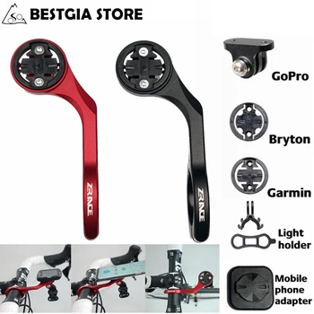 

ZRACE Aluminum Alloy Bicycle Computer Mount Bike Phone Camera Mounts Holder 31.8mm Handlebar for iGPSPORT Garmin Bryton GoPro
