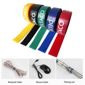 

Elisona 5PCS Assorted Colors Nylon Hook and Loop Fasteners Cable Ties Straps for Computers Phones Appliances 1.25x100cm