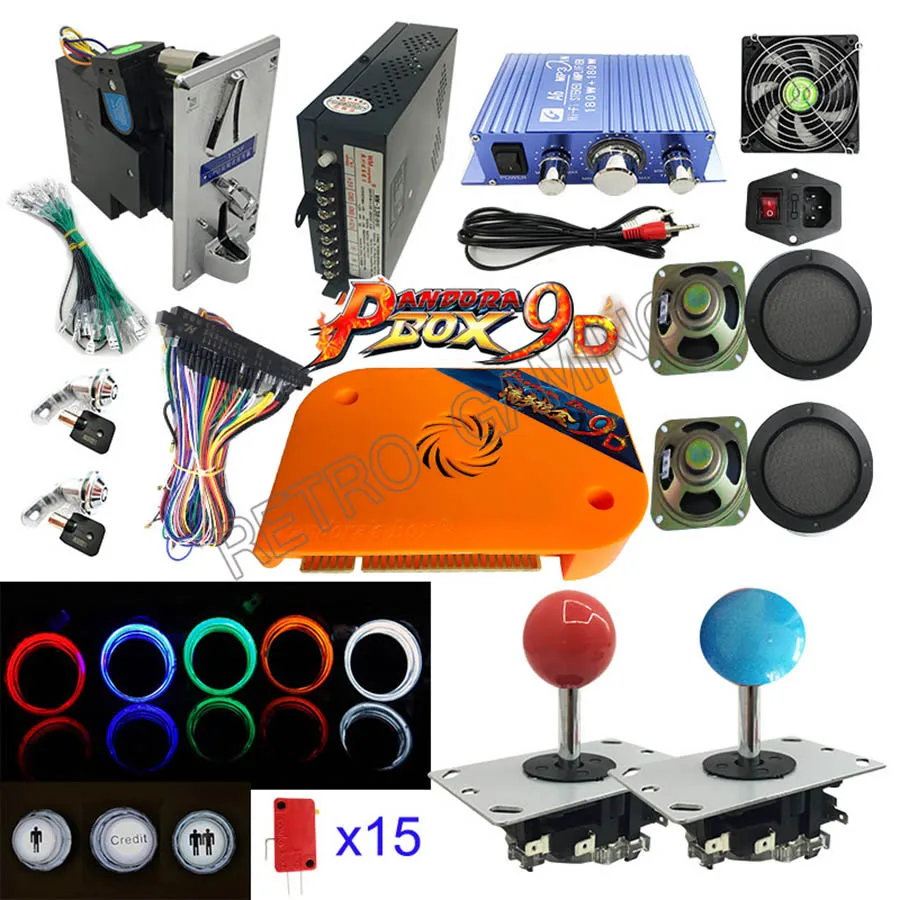 copy sanwa joystick 2 игрока DIY аркадный комплект Pandora box 9D 2226 в 1 игровая доска Zippy джойстик Американский HAPP Стиль Кнопка для аркадной машины - Цвет: copy sanwa joystick