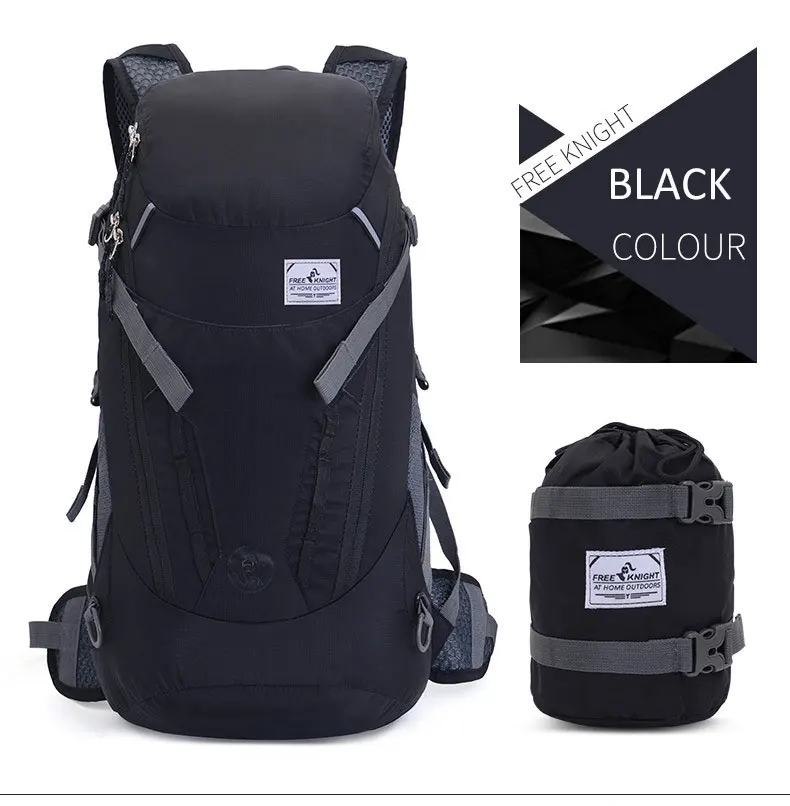Складной рюкзак для альпинизма, водонепроницаемый нейлоновый рюкзак для верховой езды, 35Л, складной рюкзак для хранения, для путешествий, кемпинга, спорта, для улицы, рюкзак для мужчин и женщин