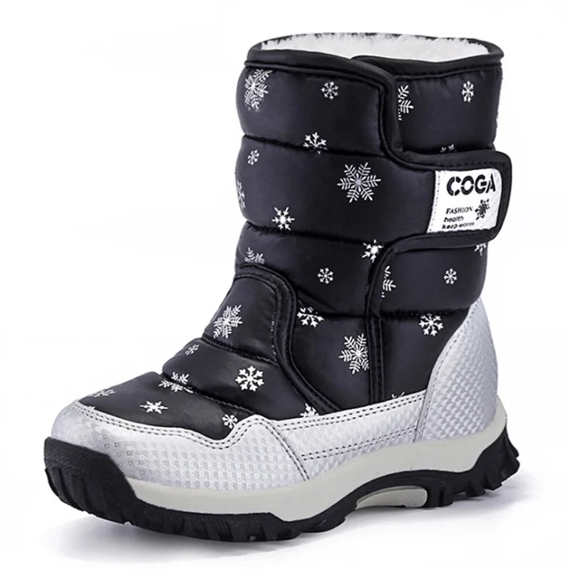 

Winter Shoes Boys Girls Boots Warm Plush Kids Boots Outdoor Waterproof Snow Boots Children Casual Shoes Mid-Calf Bota Infantil