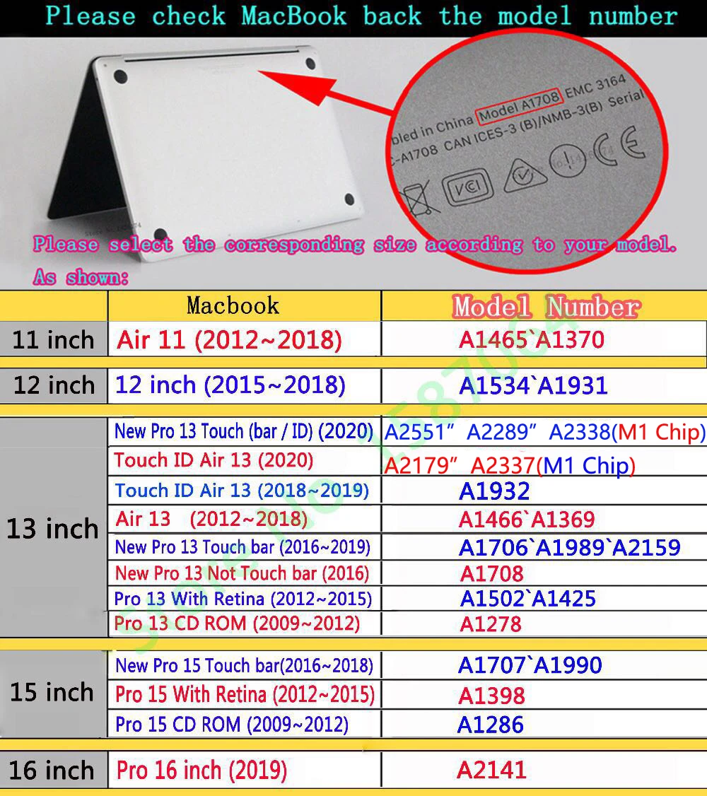 Новый чехол для Apple Macbook Air Pro Retina M1 Chip 11 12 13 15 16 дюймов 2020 A2179 A2289 A2337 A2338|Сумки и чехлы