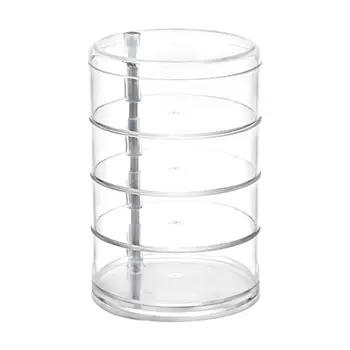 

1PC Cosmetic Jewelry Box Transparent Acrylic Circular Container Case Desktop Storager