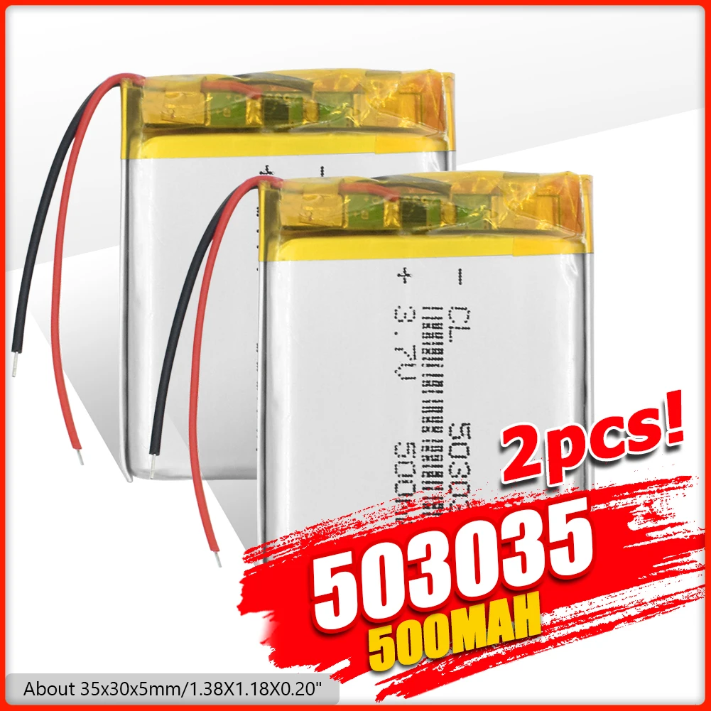 1/2/4 шт. 503035 3 7 v 500mah литий полимерная батарея Вольт ли бо ионным lipo аккумуляторные