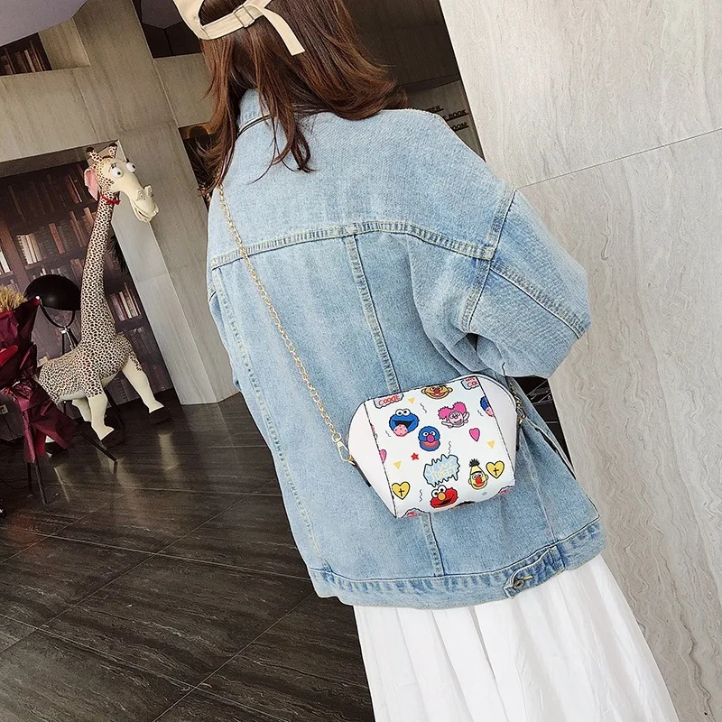 

Japanese-style Cute Cartoon INS Funny Bag Ugly Meng New Style 2019 Street Hip Hop Soft Girl Disco Dancing Bag