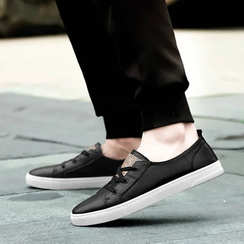 

men casual shoes cross-border genuine leather shoes lace up walking shoes sneakers Mens Shoes lace up Sales Man Designer