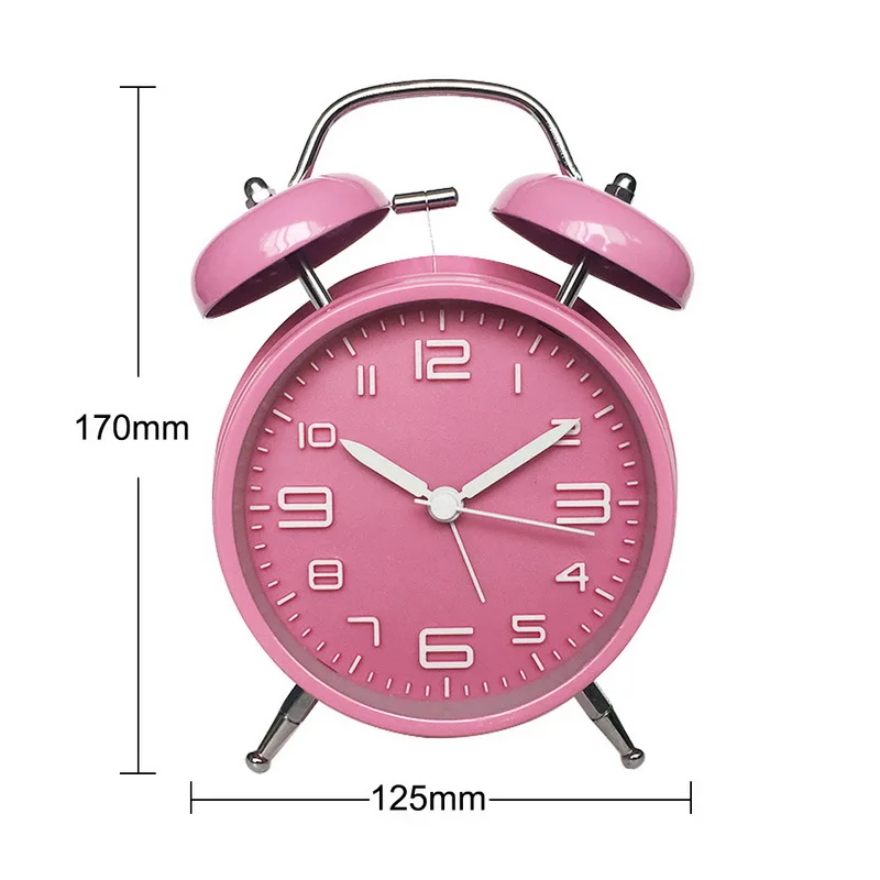 Светодиодный Будильник светильник цифровые часы термометр 7 цветов Изменение светильник светятся ночью, часы для детей Настольный будильник - Цвет: Pink