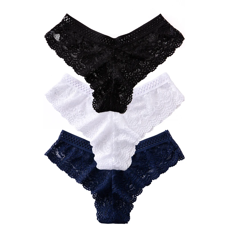 

Sexy Underwear Women's Lace G-String Panties Seamless Low Waist Underpants Transparent T-Short Hollowed-Out Thong Girl Briefs