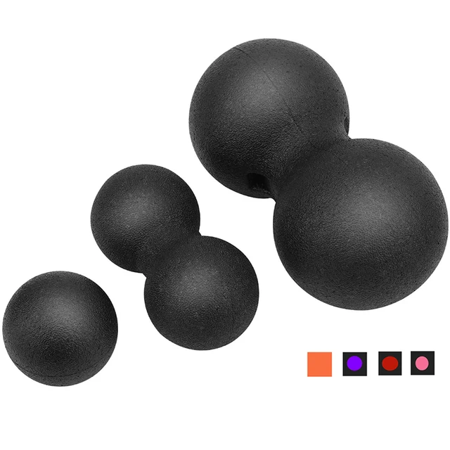 Fitness Massage Ball Set Peanut + Single Mobility Ball for Myofascial Physical Therapy Deep Tissue Massage