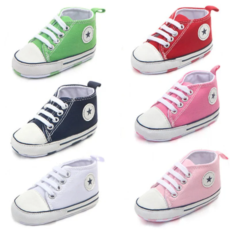 

New Canvas Classic Sports Sneakers Newborn Baby Boys Girls First Walkers Shoes Infant Toddler Soft Sole Anti-slip Baby Shoes