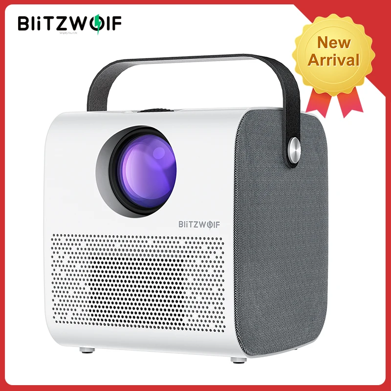 BlitzWolf BW-VP5 Portable LCD Projector 3800 Lumens 1280*720P HD Multimedia bluetooth Projector with 2 Speaker Theater Projector