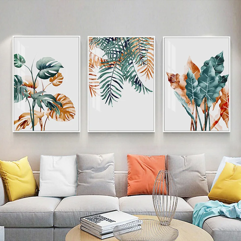 Leaf Plants Nordic Canvas Painting Posters Wall Art Picture Modern Home Decor 