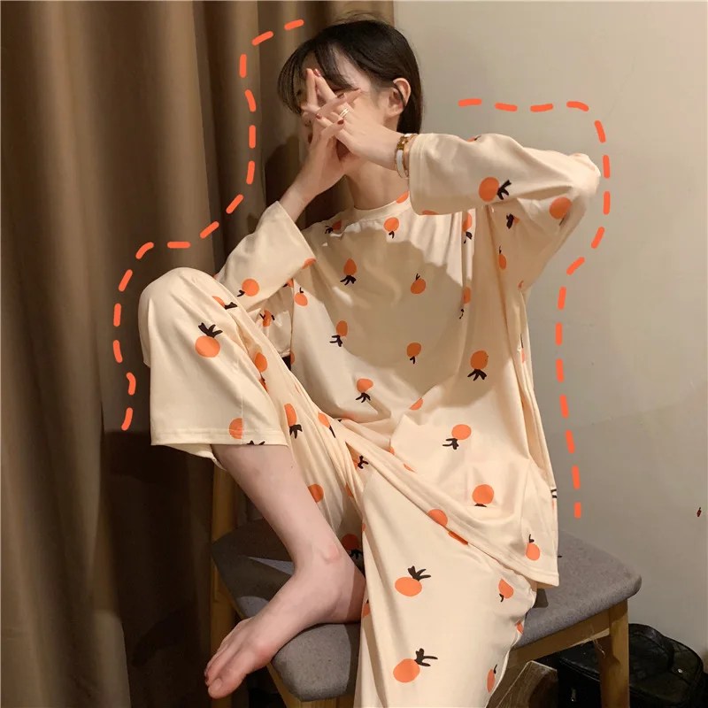 Pijama Feminino Inverno для женщин, пижама с длинным рукавом, женская мода, свободная, увеличивающая рост, с рисунком крокодила, повседневная домашняя одежда