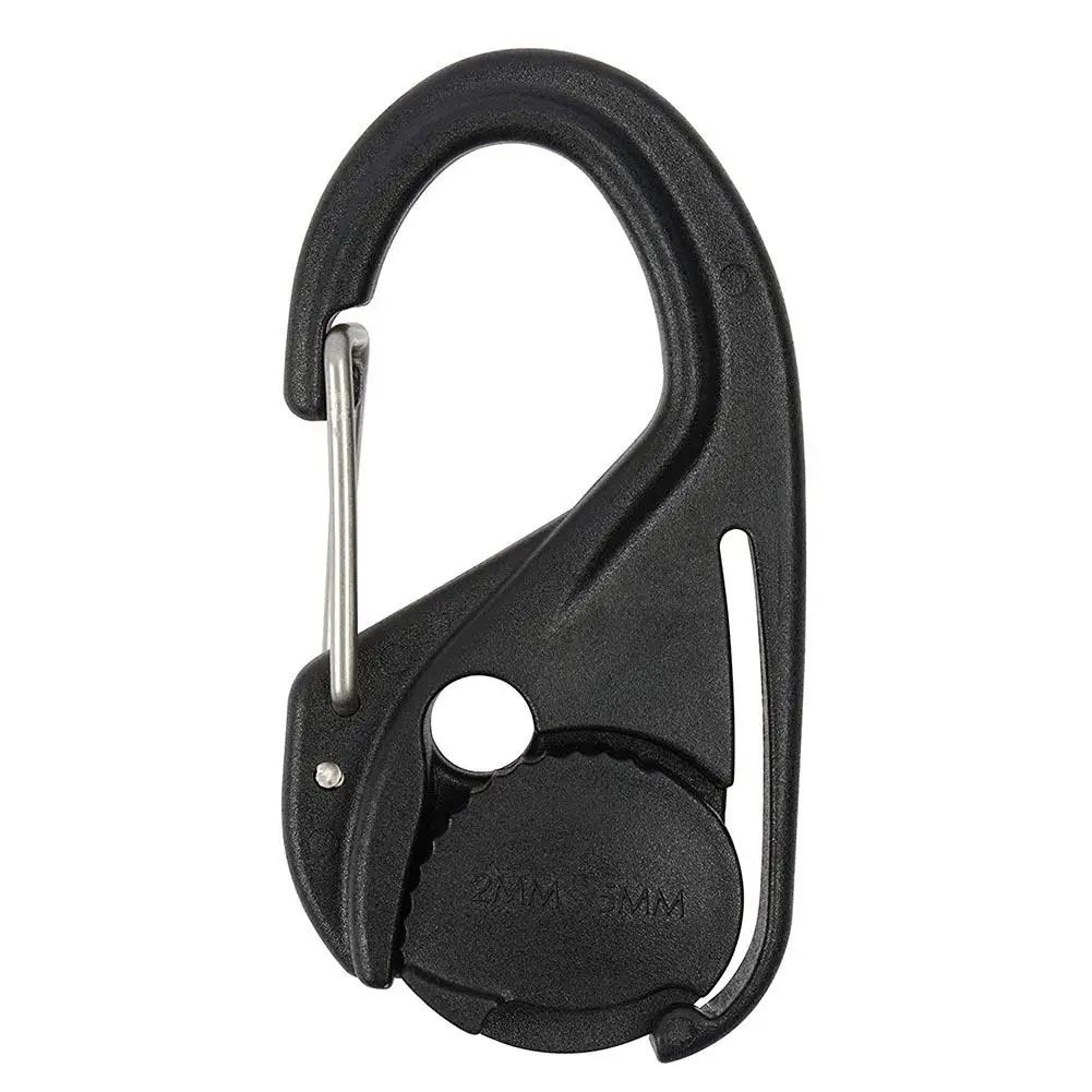 

1pc Portable Binding Fixture Cord Tightener with Carabiner Clip Suitable for Rope 2-5MM Diameter Lanyard Hook