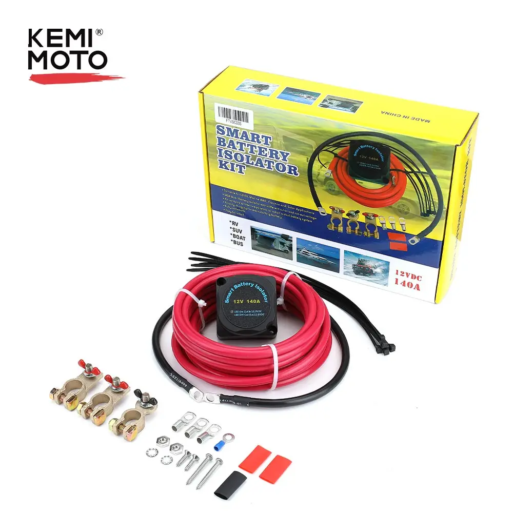 Atv Utv 12v 140a Battery Isolator Voltage Sensitive Relay Wiring Cable Kit  Vsr Automatic Charing For Polaris For Artic Cat Boats - Switches & Relays -  AliExpress
