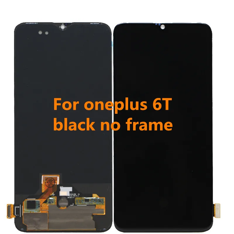 AMOLED для oneplus 6 T A6010 A6013 ЖК-дисплей кодирующий преобразователь сенсорного экрана в сборе для oneplus 6 T для oneplus 1+ 6 T с рамкой
