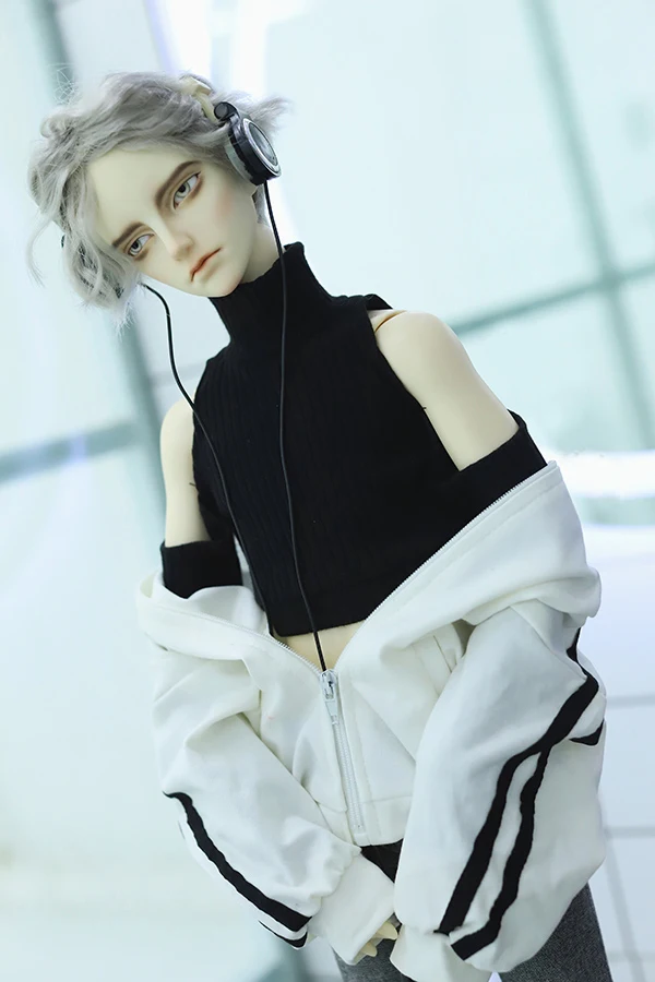 Новинка 1 шт Bjd Кукла Одежда Футболка для 1/3 1/4 SD17 SSDF дядюшка рубашка черный высокий воротник талия костюм куклы аксессуары