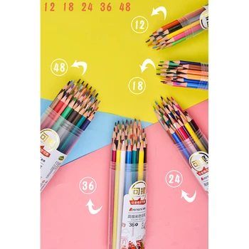 

New Natural wood pencil crayons Drawing Pencils for Supplies Sketch No-Toxic Wood Soft Bright Color Pencil Artist Paint