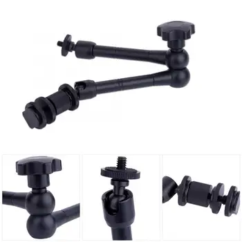 

11'' Articulating Adjustable Friction Magic Arm for Hot Shoe Mount Work with Cameras for flash, display, camera cage, rail rod