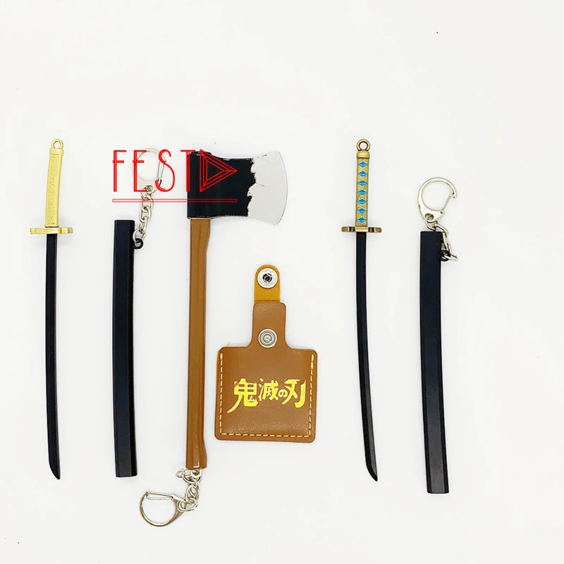 Anime Demon Slayer Kimetsu No Yaiba Kyojuro Rengoku Katana Train Mugen Cosplay Sword Keychain Props Cosplay Kid Gift Accessories Cosplay Costumes Aliexpress