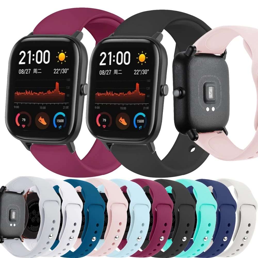 Ремешок для часов Hero Iand 20 мм Silcone браслет Xiaomi Huami Amazfit GTS смарт-часы с ремешком на