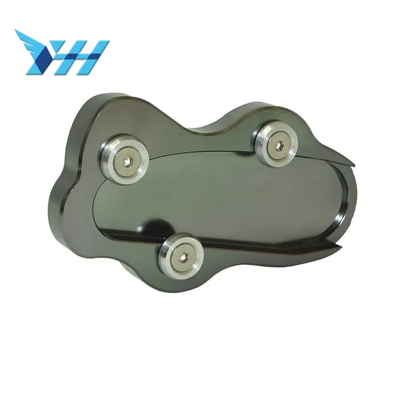 Gray CNC Kickstand Side Stand Extension Plate for 2006 2016 KAWASAKI