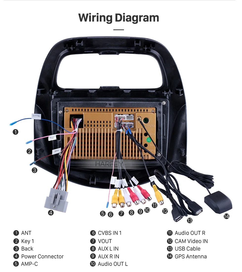 Best Harfey 9 inch Android 8.1 HD Touchscreen for Chevy Chevrolet SPARK 2018 Buetooth GPS Navi Head unit auto radio with AUX WIFI 20