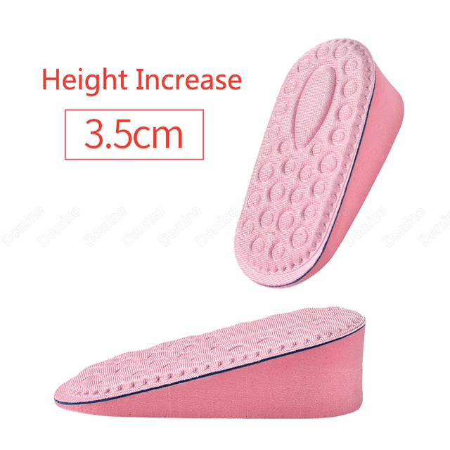Demine Height Increase Shoe Insoles for Women Comfort Eva Memory Foam Shoes Sole Inserts Foot Heel Lift Pad Heightening Insoles 3.5cm Half Insoles