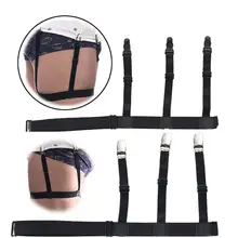 Мужская рубашка остается эластичной подвязкой Пояс Подвязки запорные зажимы черный металлический тип, пластиковый тип