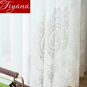 

White Screening Curtain for Living Room Window Bedroom Sheer Fabric Panel Kitchen Custom Made Blinds Cortinas M147#30
