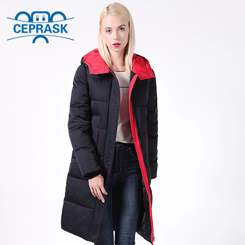 

2020 New Winter Coat Women Thick Winter Jacket Below Knee Length Warm Coat With Hood Plus Size Long Parka Bio Outerwear Ceprask